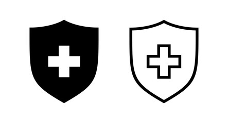 Obraz premium Health insurance icon vector illustration. Insurance document sign and symbol