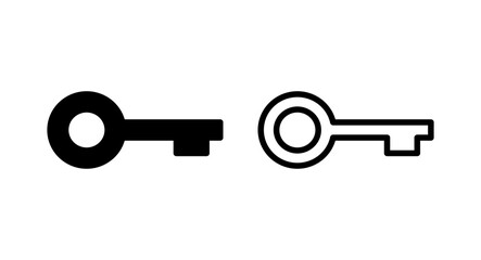 Key icon vector illustration. Key sign and symbol.