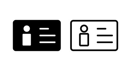 License icon vector illustration. ID card icon. driver license, staff identification card