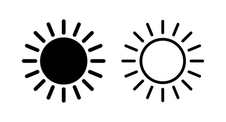 Sun icon vector illustration. Brightness sign and symbol.