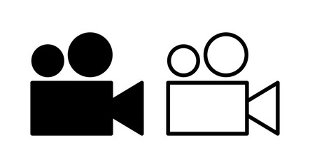 Video icon vector illustration. video camera sign and symbol. movie sign. cinema