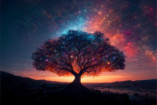 The Tree of Life: An Eternal Symbol generated by artificial intelligence 