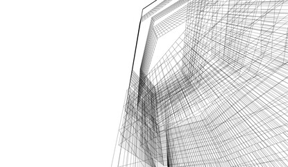 Modern architecture vector 3d illustration