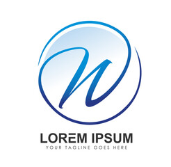 Monogram Initial Logo Letter W