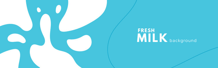 Modern abstract fresh milk background. Splash yogurt, milky pattern. Flat vector illustration