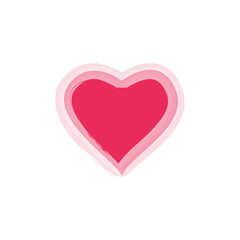 Heart Saint Valentine. Vector graphics in flat style