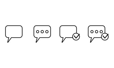 Chat, talk icon vector illustration EPS10. Communication concept
