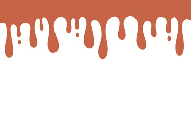 Abstract background with liquid caramel or melted toffee, chocolate sauce splash. Current liquid inks. Vector illustration