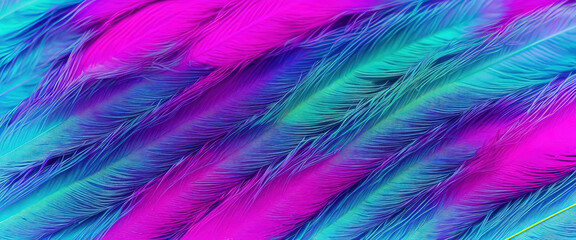 Fototapeta premium Backgrounds with bright multicolored feathers