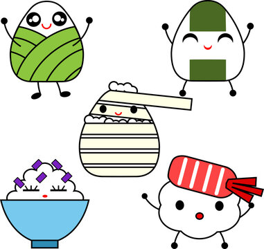 Rice buddies Vector Art