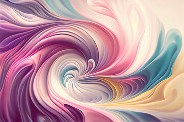 Abstract twirling pastel colors as background wallpaper header