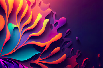 Fototapeta na wymiar Organic abstract gradient wallpaper background header illustration