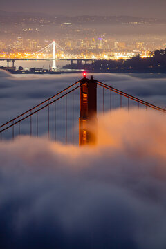 Golden Gate Bridge Large Format Foggy Evening San Francisco