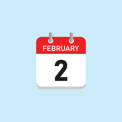 February 2 Concept Design. Vector Illustration.