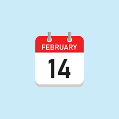 February 14 Concept Design. Vector Illustration.