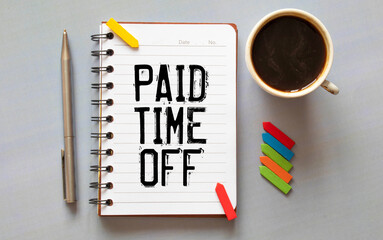 Paid Time Off is shown on a photo using the text
