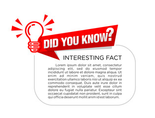 Funny bubble for copying text. Did you know Web banner with frame and bulb, idea box, quote for interesting fact. Vector on transparent background