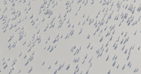 infinite city made in 3D view from top