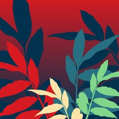 seamless background with leaves