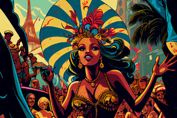 BRAZILIAN STREETS AT THE RIO DE JANEIRO CARNIVAL