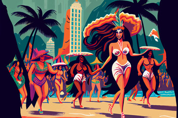 brazilian carnival illustration