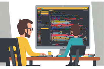 programmer and ux ui designer working in a software development and coding technologies mobile and website design and programing development technologyxa. Generative AI