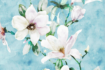 Beautiful abstract peony rose floral illustration