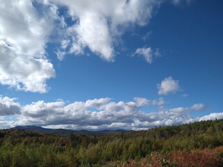 clouds over the mountains