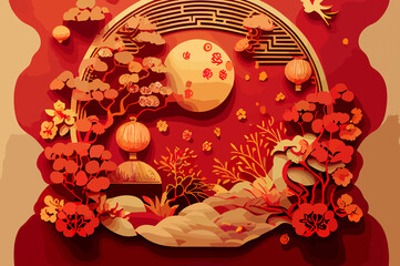 Chinese New Year in flat design