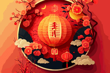 Chinese New Year in flat design