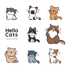 猫の表情アイコン　ウインク