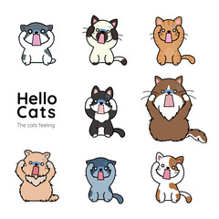 猫の表情アイコン　ガッカリ