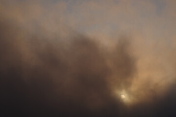 Beautiful sun outline landscape photography