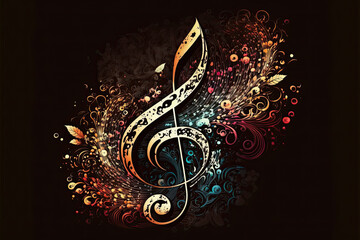 Illustration about music.
