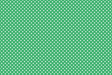 Seamless Large Texture of polka white dot pattern on green abstract background with circles. Suitable for textile, packaging, postcards, Wallpapers, banners. Colorful gifts material, website, design