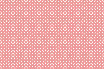 Seamless Large Texture of polka white dot pattern on pink abstract background with circles. Suitable for textile, packaging, postcards, Wallpapers, banners. Colorful gifts material, website, design