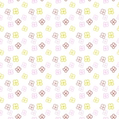 seamless pattern of beautiful flower cartoon