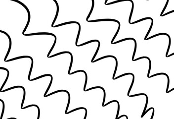 Ink brush seamless pattern outline in hand drawn style, line wave, brush marks, abstract line wallpaper, background, brush pen, freehand.