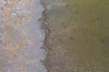 View above sewage, water treatment