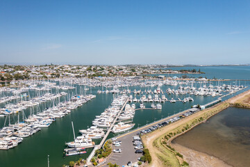 Fototapeta premium Beautiful view over Manly Harbour Marina in Queensland