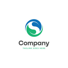 letter s and leaf logo