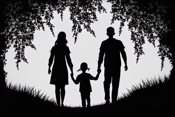 A sign of friendship is when an adult and two kids hold hands. Generative AI