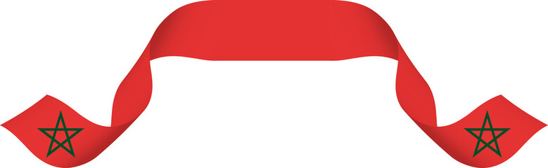 Morocco flag ribbon ornament