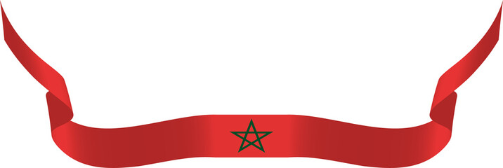 Morocco flag ribbon ornament