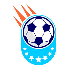 Blue and Orange Soccer Logo 8