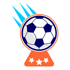 Orange and Blue Soccer Logo 1