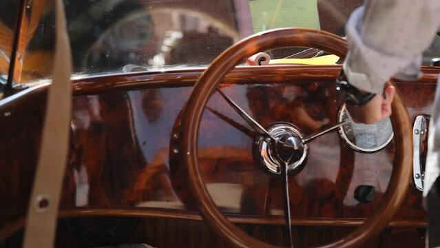 Turning A Wooden Steering Wheel On A Boat