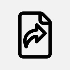 Send file icon in line style, use for website mobile app presentation