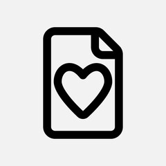Like file icon in line style, use for website mobile app presentation