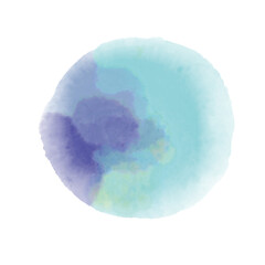 水彩の円　テクスチャー　水色と紫
